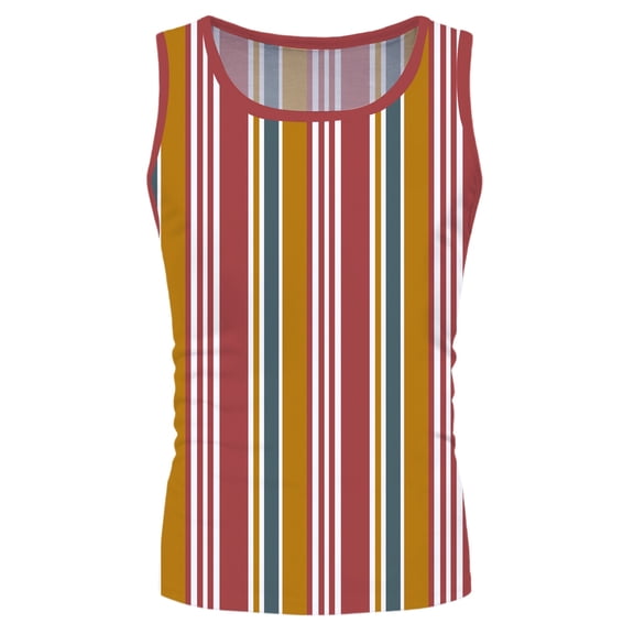 Telankuip Men's Striped Tank Tops Casual Color Block Sleeveless Camouflage T Shirts Bodybuilding Muscle Cut off Tees for Summer Beach Outfit 9-Yellow XL