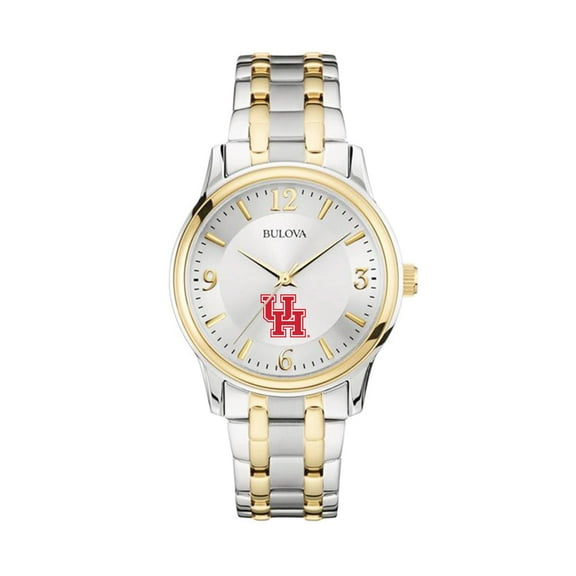 Bulova Silver/Gold Houston Cougars Classic Two-Tone Round Watch