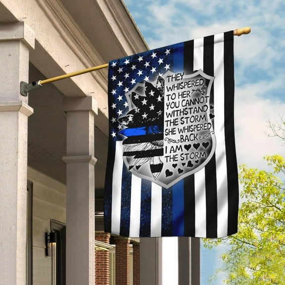 FLAGWIX American House Flag (29.5" x 39.5")-I Am The Storm Female Police Officer Flag PSL13F -Polyester Indoor Outdoor Flags