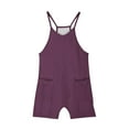 thumbnail image 6 of Nskgu Girls Summer Sleeveless Casual Romper Spaghetti Strap Shorts Jumpsuit with Pockets, 6 of 7