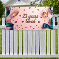 thumbnail image 4 of LUUFILx 23 Years Loved Anniversary Backdrop Romantic Celebration Banner for Events Weddings Party Decorations Photography Background Props, 4 of 7