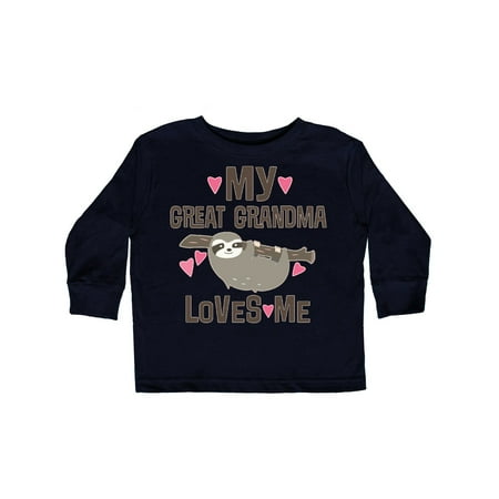 

Inktastic My Great Grandma Loves Me Gift Toddler Toddler Girl Long Sleeve T-Shirt