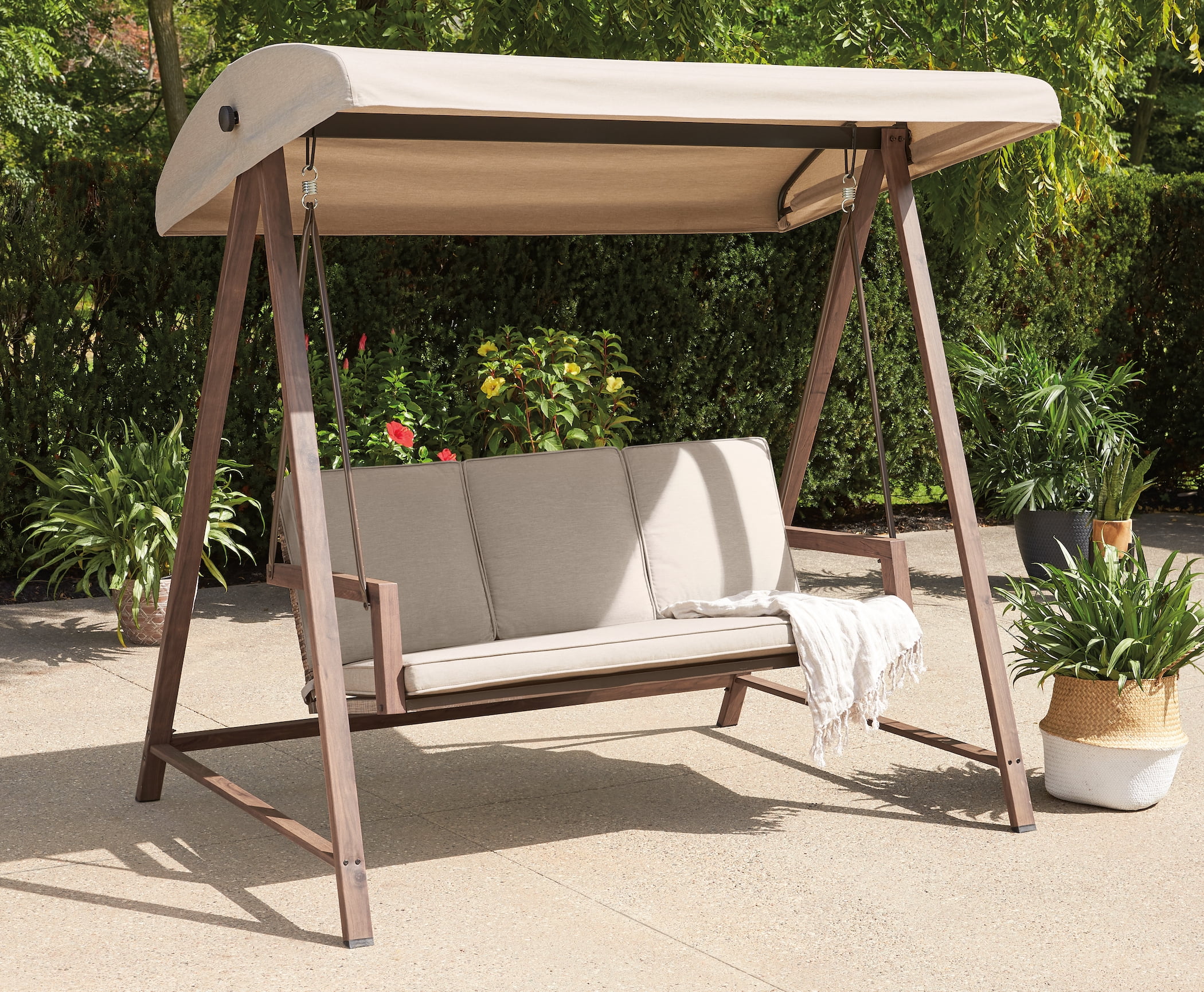 Walmart outdoor swing with canopy sale