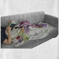 thumbnail image 6 of Indie Soft Flannel Fleece Throw Blanket, Colorful Deer Portrait with Color Splashes and Various Flowers on the Horns, Cozy Plush for Indoor and Outdoor Use, 70" x 90", Multicolor, by Ambesonne, 6 of 6
