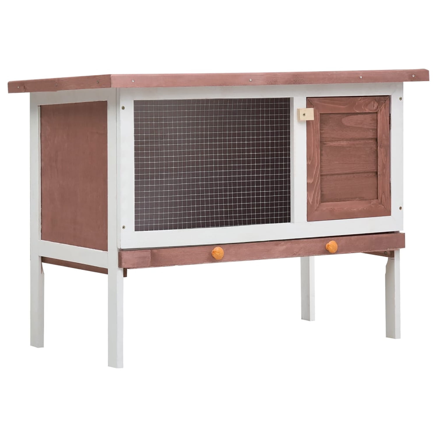 Pefilos 35" Outdoor Rabbit Hutch for Indoor Wood Guinea Pig Hutch 1 Layer Small Animal Bunny House Pet Cage, Brown Pefilos 35" Outdoor Rabbit Hutch for Indoor Wood Guinea Pig Hutch 1 Layer Small Animal Bunny House Pet Cage, Brown