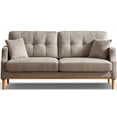 thumbnail image 3 of Light Gray 3-seater Sofa with Breathable Fabric, USB Port / Stylish and Comfortable for Living, 3 of 4