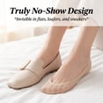 thumbnail image 5 of 18 Pairs Womens No Show Socks, Thin Low Cut Non Slip Invisible Liner Socks, 5 of 8