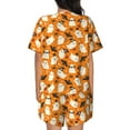 thumbnail image 4 of Womens Pajama Sets With Pocket, cute spooky halloween Lounge Sets Short Sleeve Sleepwear PJ Sets for Women, 4 of 6
