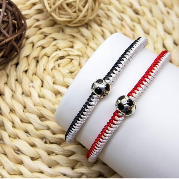 2 Pulseras De Amistad De Fútbol – Ajustables Para Niño Y Niña, Regalo Para Fans Del Fútbol, Día Del Padre O Cumpleaños