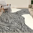 thumbnail image 2 of 4ft*6ft(122cm*183cm) Washable Area Rug - Modern Abstract Carpet - Non Slip Backing Low Pile Design - Soft Floor Rug for Living Room Bedroom Dining Room - Durable Stain Resistant Easy Clean, 2 of 7