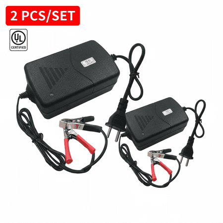 SharkTRUE 2Packs Automatic 12V Battery Charger & Maintainer with Overcharge Protection for Car, Truck, Motorcycle