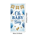 thumbnail image 2 of LUUFILx Baby Shower Backdrop for Baby Boy Banner with Balloons and Footprints Ideal for Party Decorations Photography Backgrounds Wall Banner Occasion, 2 of 7