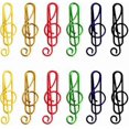 thumbnail image 1 of 6 Colors 40mm Musical Note Clips for Bookmarks, Office and School Stationery Organization, 100 Pieces Metal Paper Clips, 1 of 2