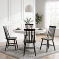 thumbnail image 3 of Farmhouse Wooden Dining Chairs Set of 4, Rustic Windsor Spindle Back Chair for Kitchen & Dining Room, Black, 3 of 10