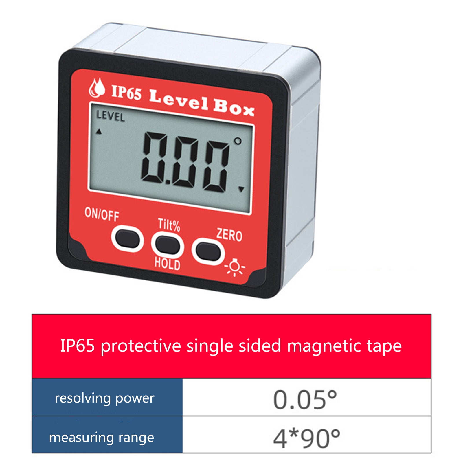 BIBABLYKE Digital Electronic Level and Gauge, Measures 0-360 Degrees Ranges, Measures and Sets Angles