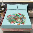 thumbnail image 4 of Jeiento Merry Duckmas Printed 3-Piece Bed Sheet Bedding Set with 2 Pillow Shams, Soft Breathable Christmas Themed Fitted Sheet for Holiday Bedroom Decor, All Season Use, Queen Size, 4 of 7