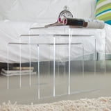 Baxton Studio Acrylic Nesting Table 3-Pc Table Set Display Stands ...