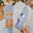 thumbnail image 6 of Domzle Orthopedic Shoes for Women Wide Width Breathable Knit Slip On Walking Sneakers with Arch Support Comfortable Lightweight Non Slip Casual Work Shoes Gray 39, 6 of 8
