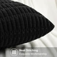 thumbnail image 4 of decorUhome Pack of 2 Decorative Throw Pillow Covers 22x22, Soft Corduroy Striped Couch Pillow Covers, Boho Modern Farmhouse Home Decor, Black, 4 of 8