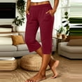 thumbnail image 4 of Luvrsol Capris for Women Wide Leg Capri Pants Buttery Soft Stretch Casual Lounge Cropped S-2XL, 4 of 7