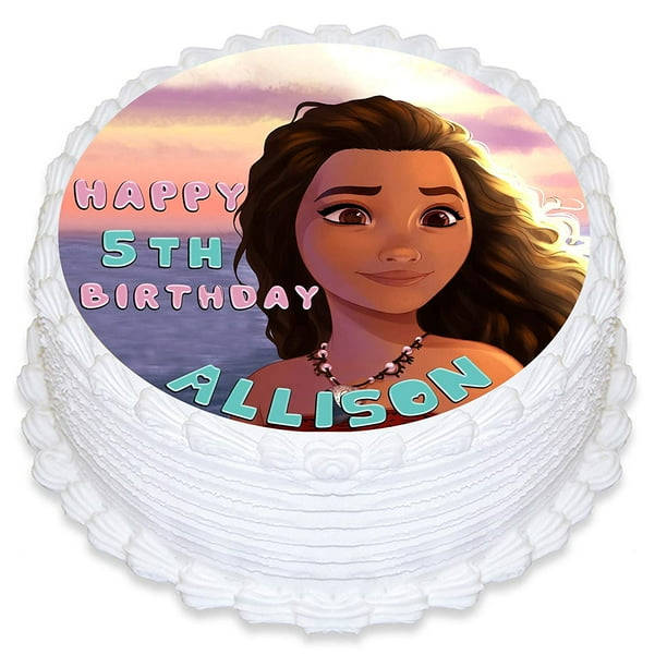 Moana Edible Cake Image Topper Personalized Birthday Party 8 Inches Round Walmart Com Walmart Com