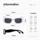 thumbnail image 4 of Gafas de sol Kimorn Rectangulares K1307 para Mujer y Hombre Negro+Blanco, 4 of 7