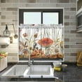 thumbnail image 7 of Mushroom Kitchen Curtains 2 Panels UV Protected Tier Curtains, Half Window Curtains Kitchen Tiers for Guest Room Bathroom Sink Laundry Room Basement,36 x 27 Inch, 7 of 7