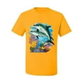 thumbnail image 2 of Pair of Dolphins Swimming in Ocean Animal Lover Men's Graphic T-Shirt, Gold, X-Large, 2 of 3