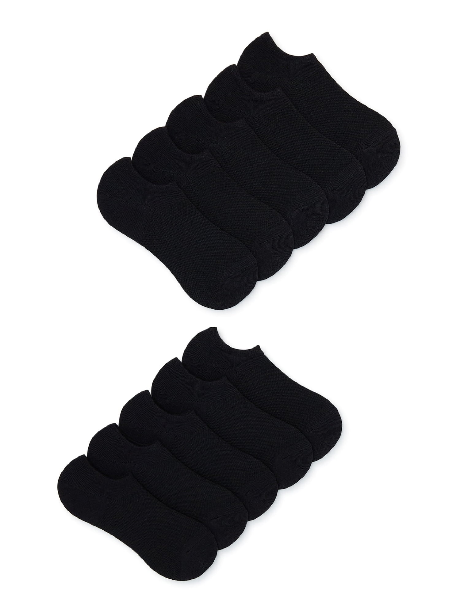 No Boundaries Women's No Show Fashion Liner Socks, 10-Pack