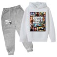 thumbnail image 3 of Sudadera con capucha y pantalones para niños de Grand Theft Auto V GTA 5, conjunto de 2 piezas, ropa de dibujos animados para niños pequeños, trajes para niños y niñas, 3 of 5
