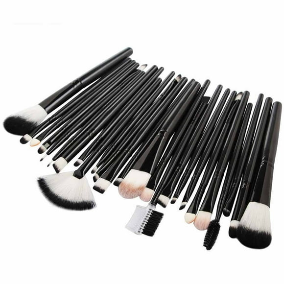 VOKE Nylon Brush Hair round Brush Natural Silicone Makeup Brushes Mens Wet Hair Brush Make up Gemstones 25pcs Cosmetic Makeup Brush Blusher Eye Shadow Brushes Set Kit