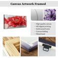 thumbnail image 5 of ZHONGYUTONG Red and Grey Canvas Wall Art Abstract Floral Paintings Wall Decor Modern Red Flower Artwork Prints for Bedroom Living Room Home Decor Framed (20.00" x 40.00"), 5 of 5