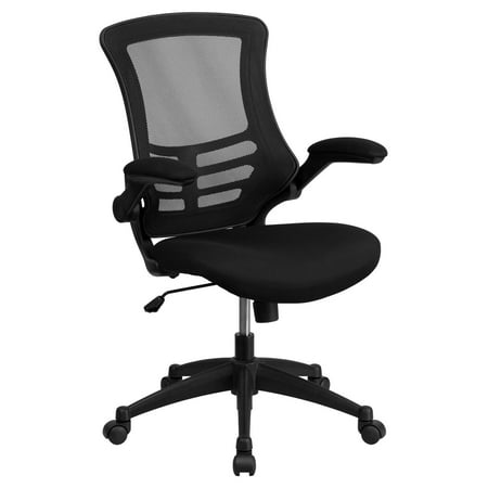 - Flash Furniture Mid-Back Black Mesh Swivel Task Office Chair with Mesh Padded Seat and Flip-Up Arms