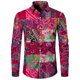 thumbnail image 1 of Camisa de manga larga con botones para hombre, cómoda camisa de solapa de otoño, estilo étnico retro, ropa de calle de tendencia de manga larga para hombre, 1 of 6