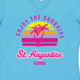 thumbnail image 4 of Inktastic Summer Enjoy the Sunshine St. Augustine Florida in Pink Women's V-Neck T-Shirt, 4 of 5
