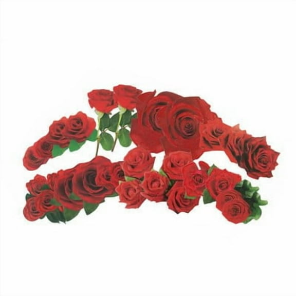 12 Pack: Red Rose Die Cut Stickers by Recollections