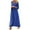 Blue, variant on QLEICOM Women's 2023 Summer Dress Casual Solid V-Neck High Waist Long Sleeve Long Dress Maxi Dresses Beach Sundress Dress Black S, US Size:4