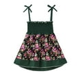 thumbnail image 4 of Robe d'Été de Princesse pour Petite Fille, Robe Trapèze à Volants, Robe Évasée pour Fille, Bretelles Spaghetti, Robes Smockées à Fleurs pour Filles, Robe de Princesse, 4 of 4