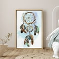thumbnail image 1 of PixonSign Framed Canvas Print Wall Art Wood Dreamcatcher with Brown and Green Feathers Birds Sky Illustrations Modern Art Colorful Multicolor Boho Decor for Living Room, Bedroom - 16"x24" Natural, 1 of 5