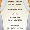 thumbnail image 4 of Sapphire Home Complete Window Sheer Curtain Panel Set with 4 Attached Panels 55x63 Each and 2 Valances with Beads and 2 Tiebacks - Easy Installation- Multicolor 63" Gold, 4 of 7