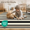 thumbnail image 4 of ODIKA 5'x7' Washable Area Rug Easy Care, Non-Shedding, Pet Friendly, Striped Farmhouse Entrance Featuring Horizontal Stripes Doormat for Small Living Room, Bedroom, 4 of 7