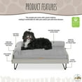 thumbnail image 2 of Tailzzz Asher Small Wooden Elevated Pet Bed with Mattress, Greenguard Gold Certified, 2 of 17