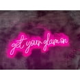 thumbnail image 3 of Glowneon Get Your Glam On Neon Sign, Quote Wall Sign Decor, 3 of 4