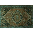 thumbnail image 1 of Ahgly Company Indoor Rectangle Persian Turquoise Blue Traditional Area Rugs, 2' x 4', 1 of 4