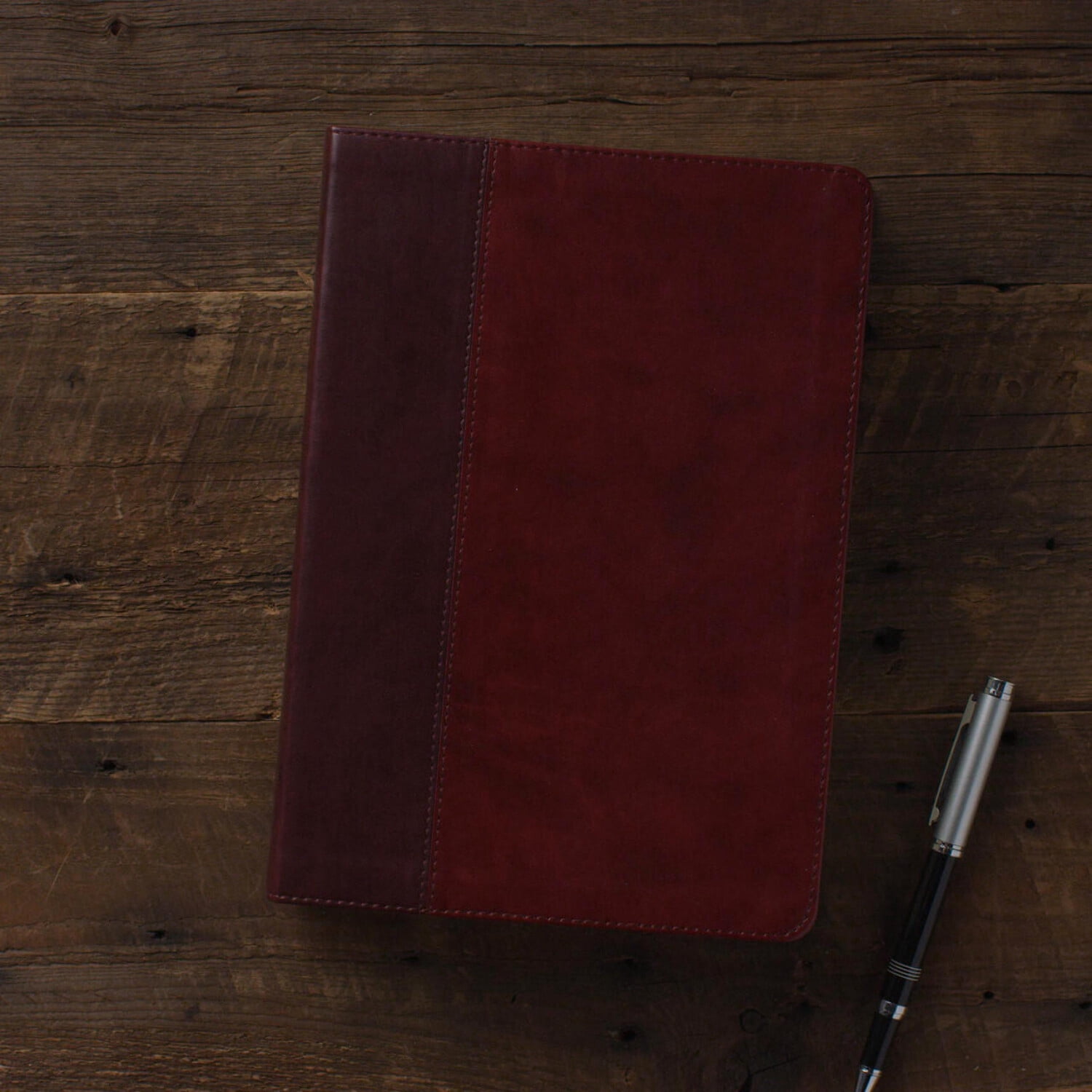ESV Single Column Journaling Bible, Large Print (Trutone, Burgundy/Red, Timeless Design), (Hardcover)