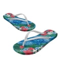 thumbnail image 2 of Chririnla Sea Turtle Print Flip Flops for Women Casual Comfortable Yoga Mat Slides Sandals with Arch Support Quick Dry Lightweight Thin Strap Beach Sandal for Pool Vacation, 2 of 7