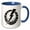 Blue/White, variant on 3drose, Black and White Drawing of a Lightning Bolt, 15oz Two-tone Yellow Mug
