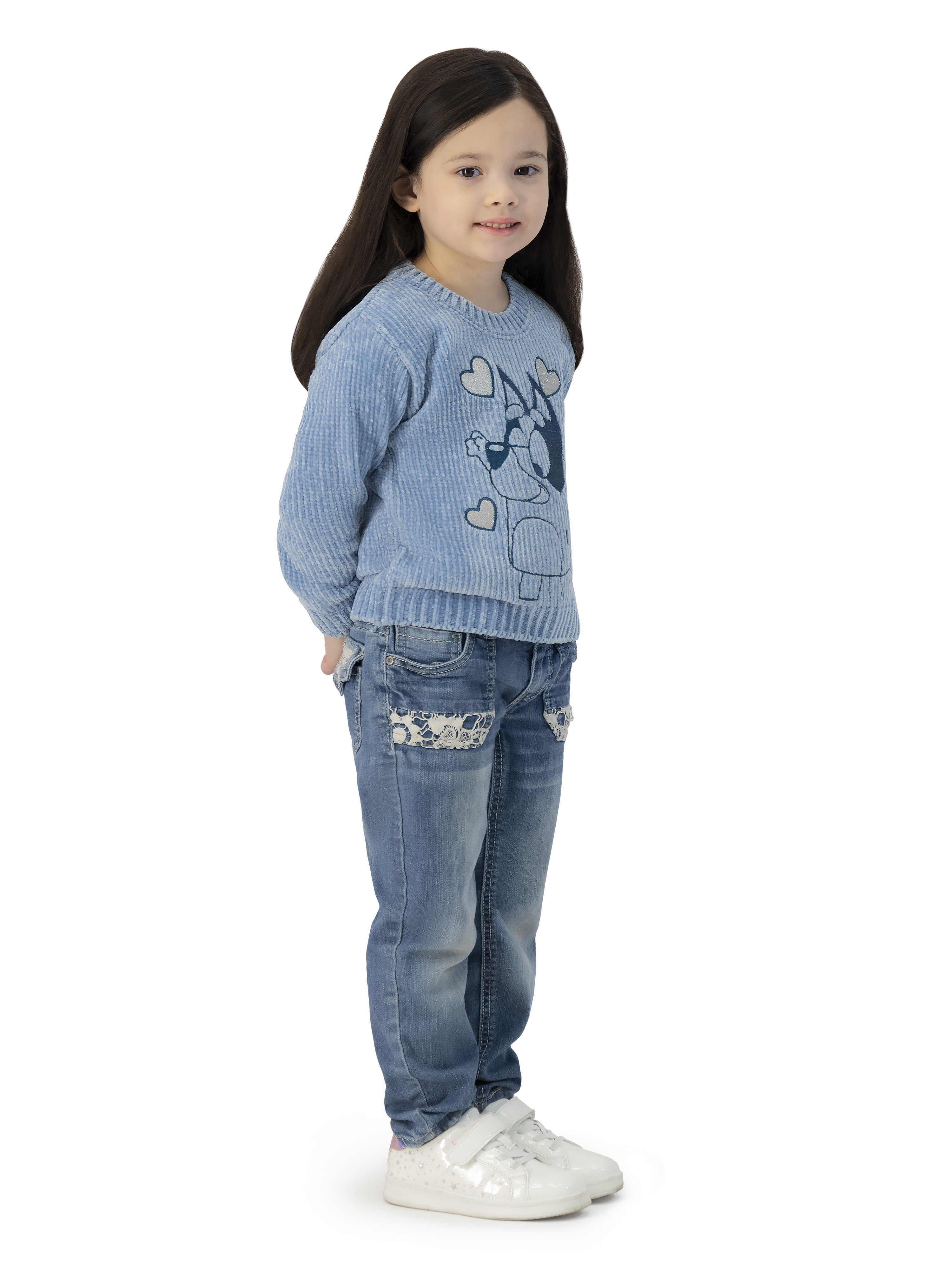 Bluey Toddler Girls Chenille Sweater, Sizes 12 Months - 5T