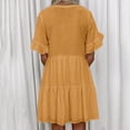 thumbnail image 4 of EGNMCR Robes de Vacances pour Femmes Robes de Plage Femmes Hawaïennes Tropicales Imprimées Sans Manches à Bretelles Robe Courte d'Été Ample Confortable Boho Robe d'Été, 4 of 6