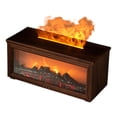thumbnail image 1 of Elodie Colorful Flame Effect Essential Oil Diffuser 6H 8H 10H Timing Aroma Diffuser Dark Brown, 1 of 8